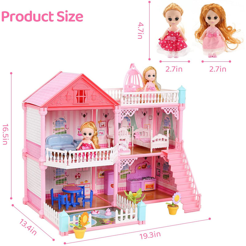 Guzhai Cute Stone Dollhouse With 2 Dolls Wayfair guzhai-cute-stone-dollhouse-with-2-dolls-wayfair